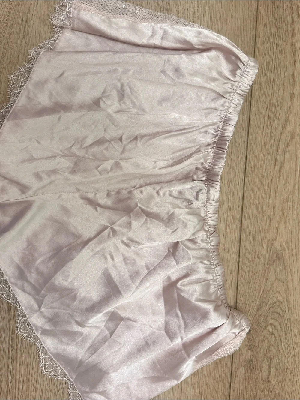 Victoria's Secret Sheer Lace Chemise & Shorts Set - Light Pink